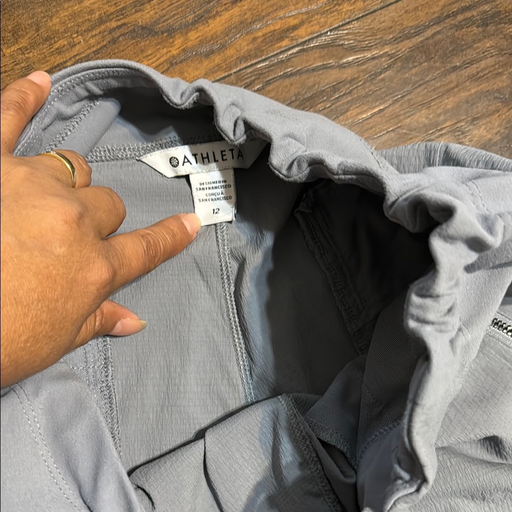 Athleta Soft Gray Track Pants - Picture 5 of 8